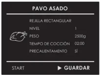 Fulgor Milano F7DSPD30S1 - Guardar una receta personalizada: - 3