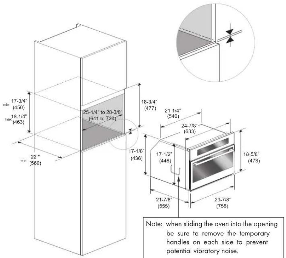 Fulgor Milano F7DSPD30S1 - Dimensions and Cabinet Requirements - 2