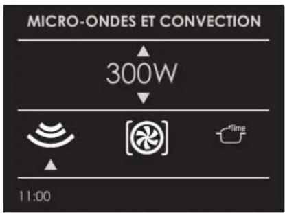 MICRO-ONDES ET CONVECTION 300W 11:00