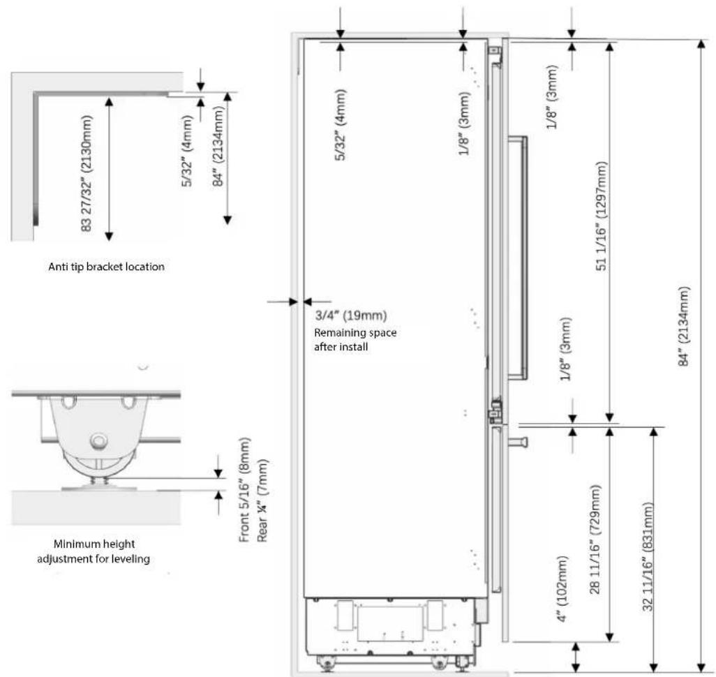 Fulgor Milano FM4BM30FBI - Product dimensions - 8