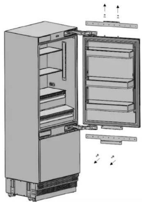 Fulgor Milano FM4BM30FBI - Removing the Panel-Adjustment Mechanisms on the Refrigerator - 2