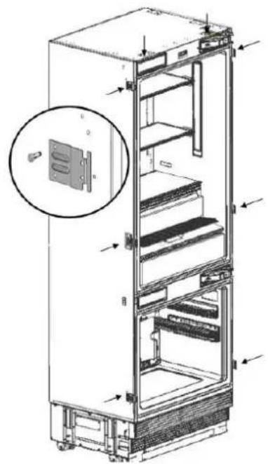 Fulgor Milano FM4BM30FBI - Fixation des supports de connexion de l'armoire - 1