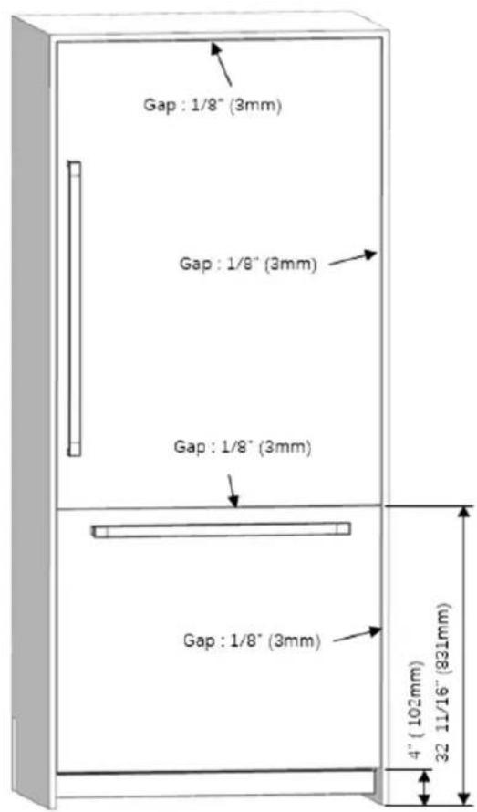 Fulgor Milano FM4BM30FBI - Product dimensions - 11