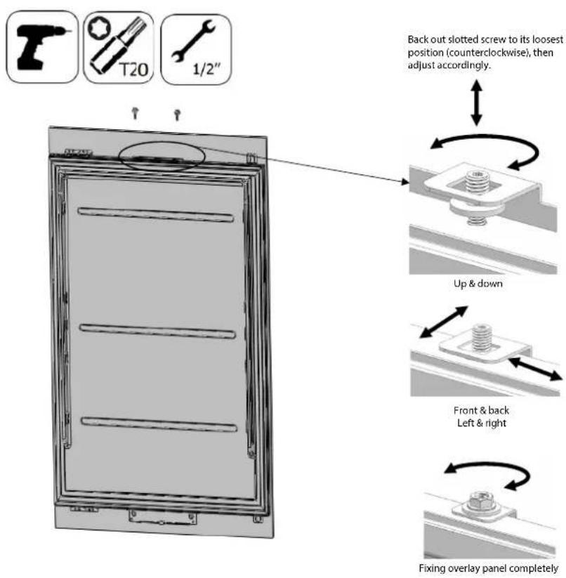 Fulgor Milano FM4BM30FBI - How to align the fridge door with bolts - 1