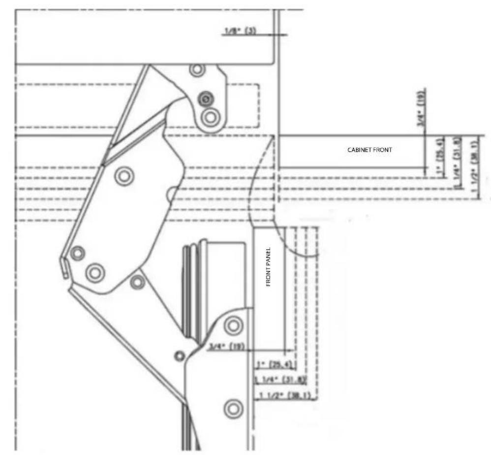 Fulgor Milano FM4BM30FBI - Choosing the Door Thickness - 2