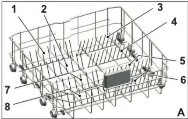 Fulgor Milano F6DWT24SS2 - COLLAPSIBLE LOWER BASKET TINES - 1