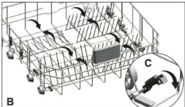 Fulgor Milano F6DWT24SS2 - COLLAPSIBLE LOWER BASKET TINES - 2