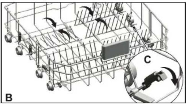 Fulgor Milano F6DWT24SS2 - TIGES RÉTRACTABLES DU PANIER INFÉRIEUR - 2
