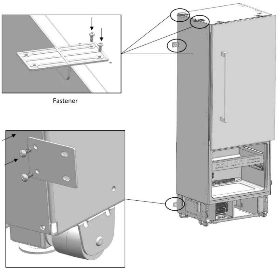 Fulgor Milano FM4BM30IFBI - Attaching the fasteners and connecting bracket - 1