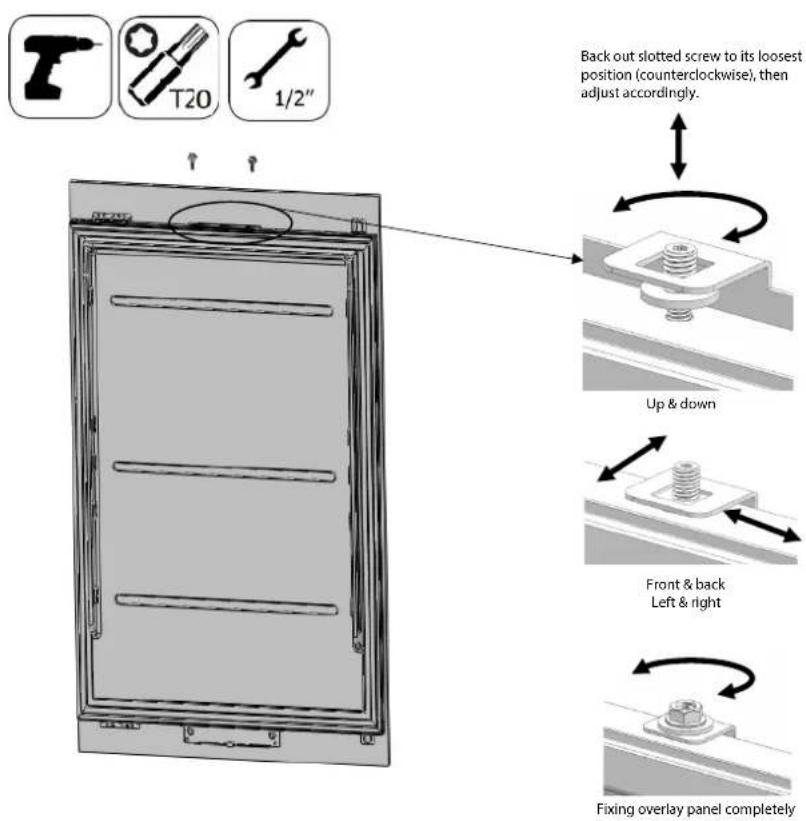 Fulgor Milano FM4BM30IFBI - How to align the fridge door with bolts - 1
