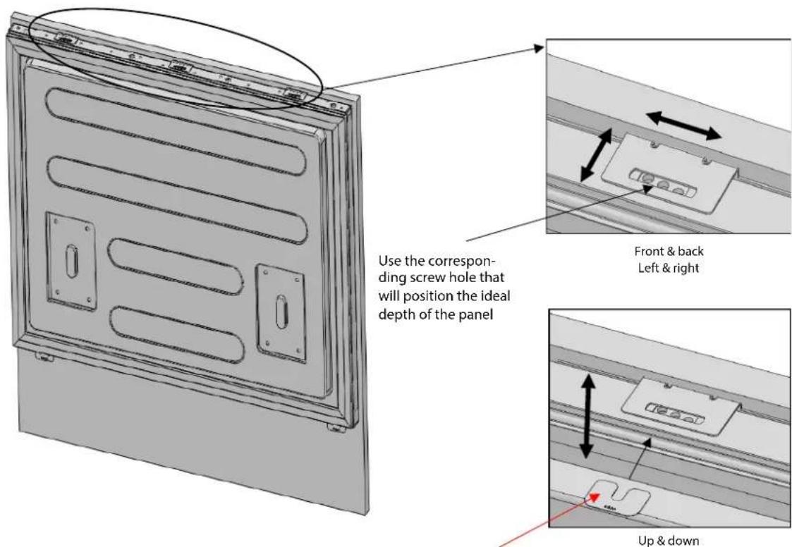 Fulgor Milano FM4BM30IFBI - How to align the freezing door overlay panel to the lower section - 1