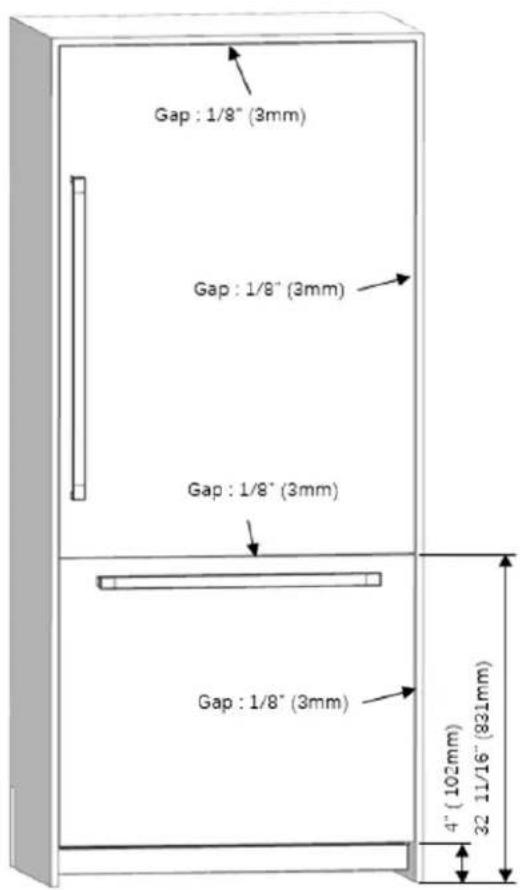 Fulgor Milano FM4BM30IFBI - Product dimensions - 11