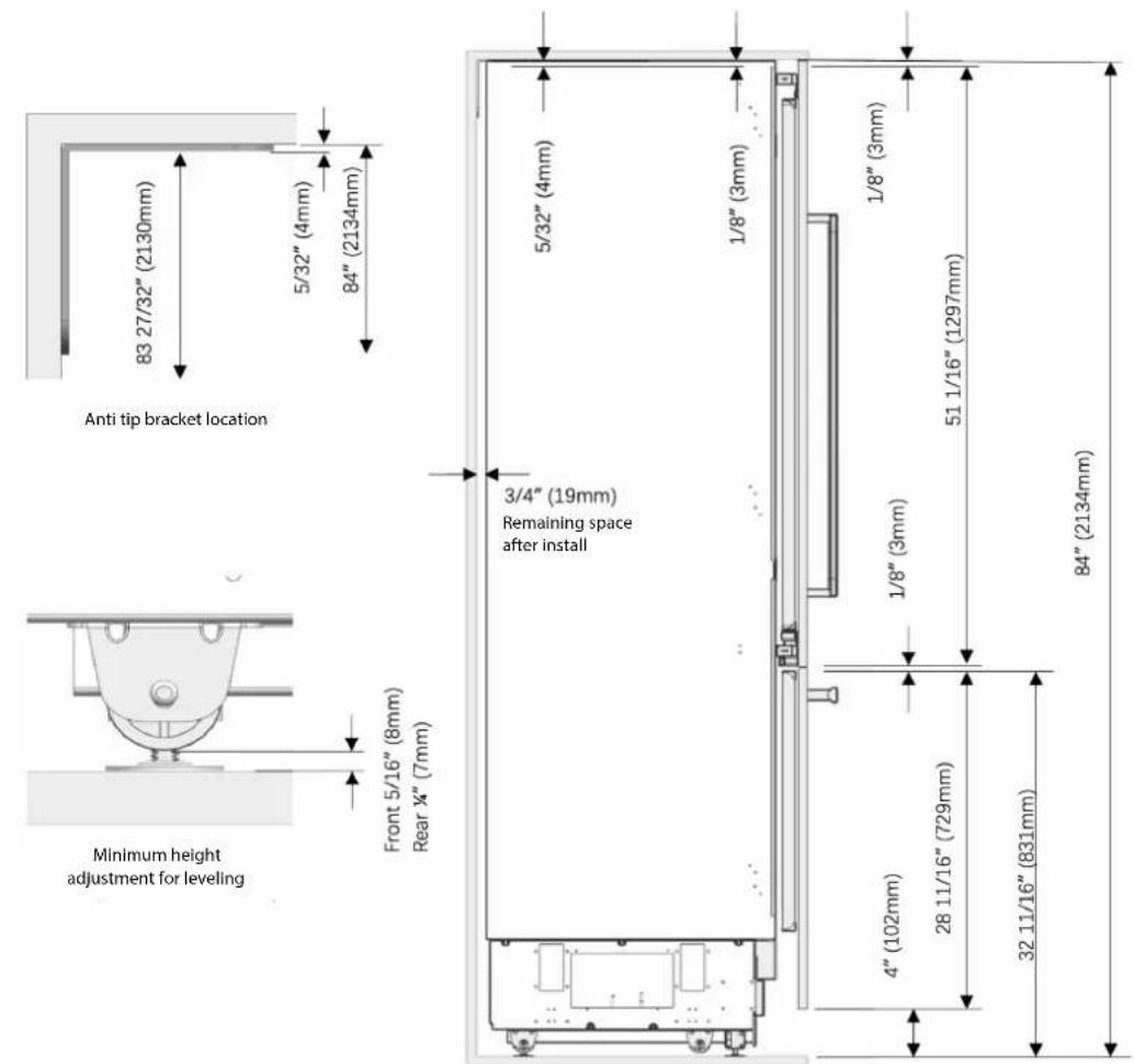 Fulgor Milano FM4BM30IFBI - Product dimensions - 8