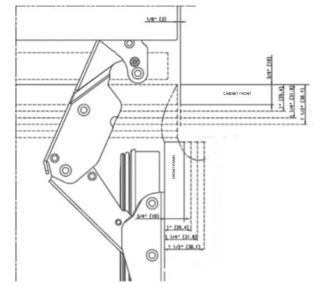 Fulgor Milano FM4BM30IFBI - Choosing the Door Thickness - 2