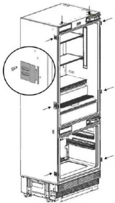 Fulgor Milano FM4BM30IFBI - Attaching the Cabinet Connection Brackets - 1
