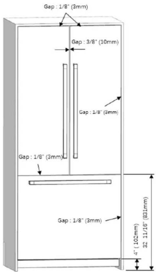 Fulgor Milano FM4BM30IFBI - Product dimensions - 12