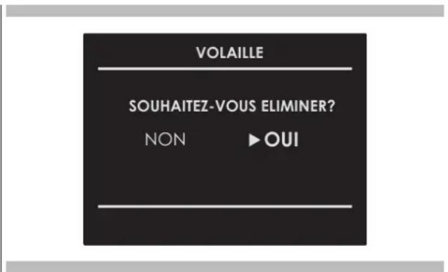 Fulgor Milano F7DSCO30S1 - Effacer une recette personalisée : - 1