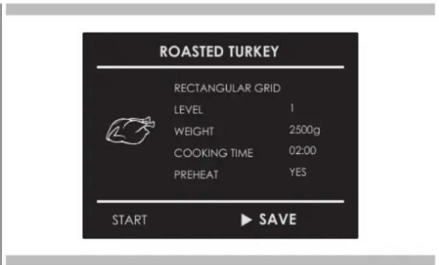 Fulgor Milano F7DSCO30S1 - Saving a personalized recipe: - 3