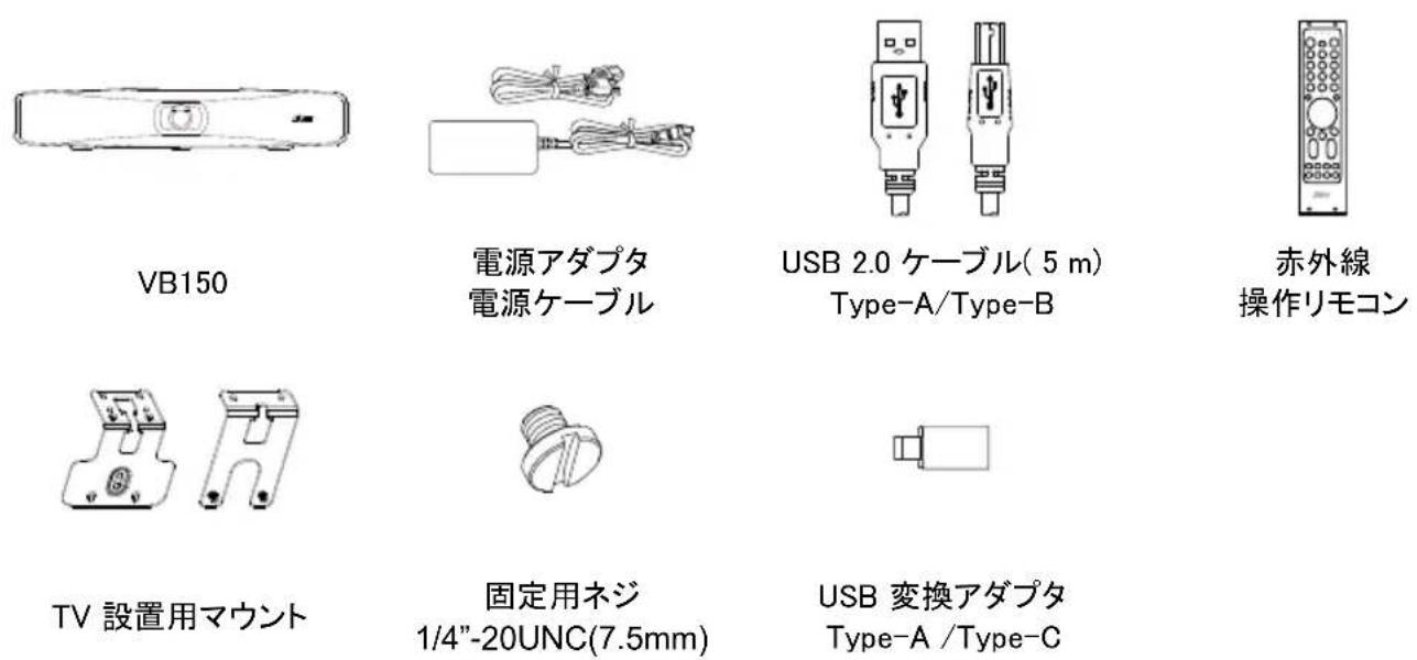 AVer VB150 - パッケージ内容 - 1