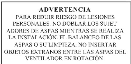 Progress Lighting P250006 - Balanceo de las Aspas - 1