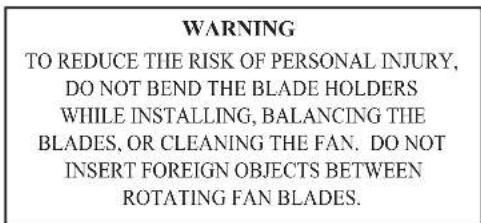 Progress Lighting P2592 - Blade balancing - 2