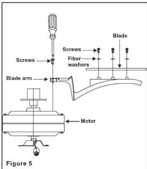 Progress Lighting P2598 - Attaching the Fan Blades - 1