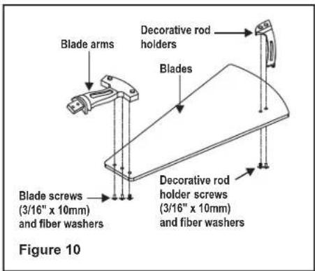 Progress Lighting P250000 - Attaching the blades to the blade arms - 1