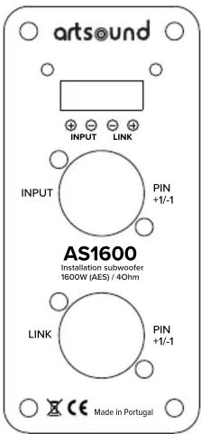 Artsound AS1600 - RACCORDEMENTS ET COMMANDES - 1