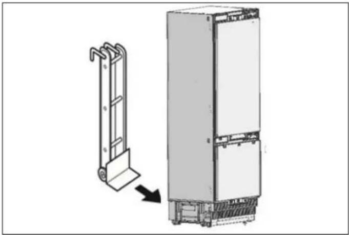 BERTAZZONI REF24WCBPNV - Taking the Refrigerator from the Wooden Pallet - 4