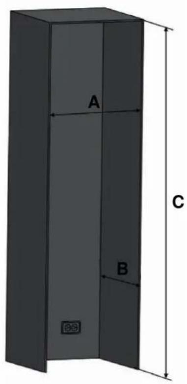 BERTAZZONI REF24WCBPNV - CABINET DIMENSIONS - 1