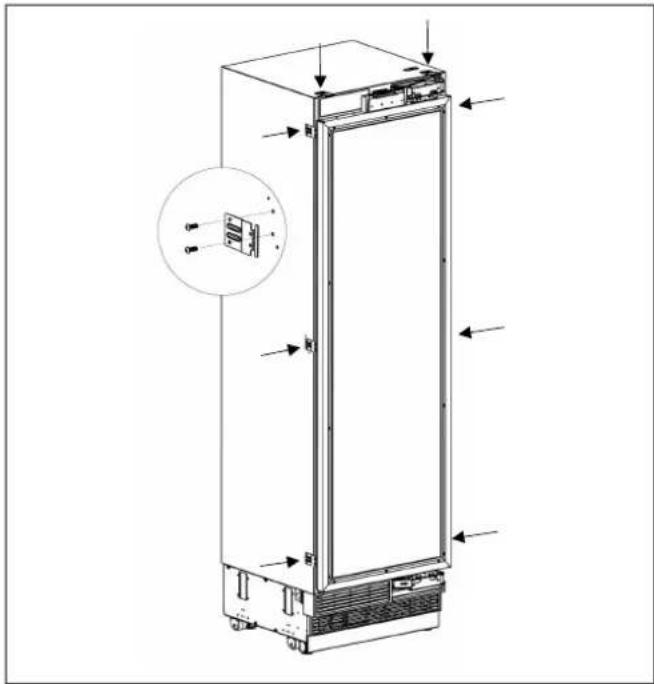 BERTAZZONI REF24WCBPNV - SCREWING THE SIDE AND UPPER BRACKETS - 1