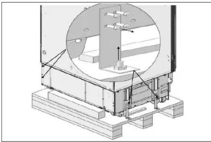 BERTAZZONI REF24WCBPNV - Dégagement du réfrigérateur de la palette en bois - 2