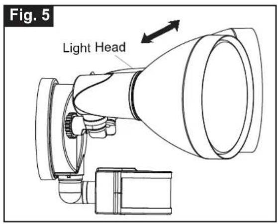 Vaxcel T0696 - Adjusting the Light Head: - 2