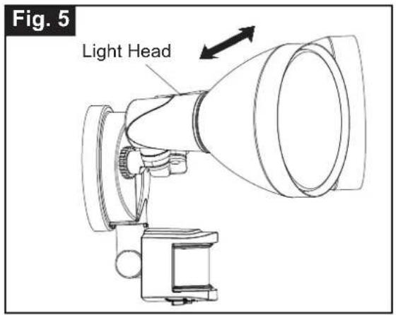 Vaxcel T0694 - Adjusting the Light Head: - 2