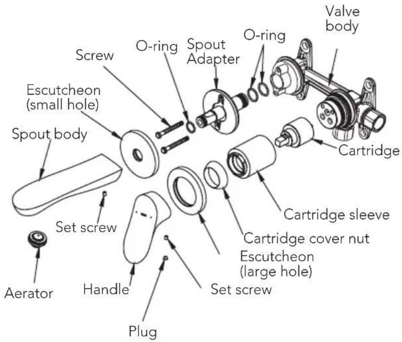 TOTO TLG02311U - INCLUDED PARTS - 1