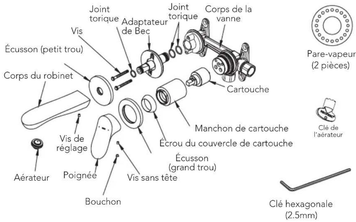 TOTO TLG02311U - PIÈCES INCLUDES - 1