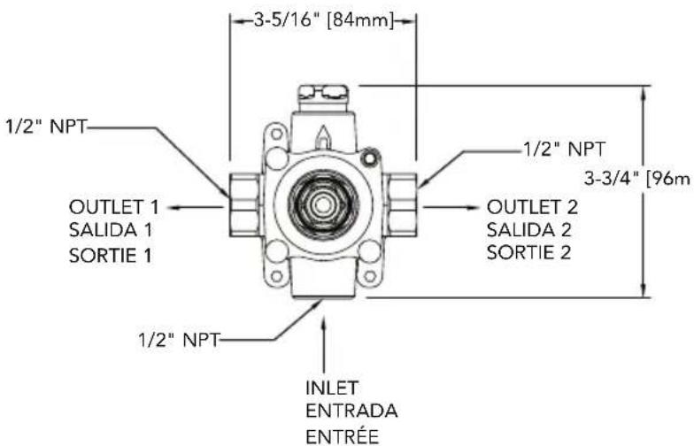 TOTO TS2A - ROUGH-IN DIMENSIONS / DIMENSIONES PRELIMINARES / DIMENSIONS BRUTES - 1