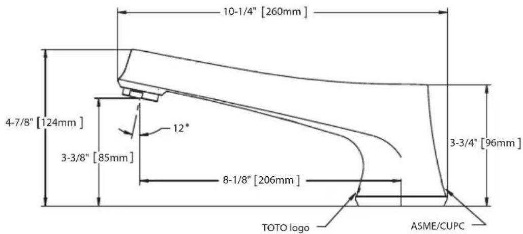 TOTO Vivian TB220DD1 - ROUGH-IN DIMENSIONS / DIMENSIONES PRELIMINARES / DIMENSIONS BRUTES - 3