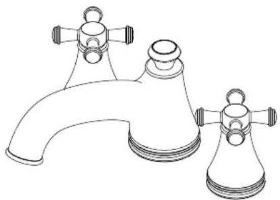 TOTO Vivian TB220DD1 - Three-Hole Roman Tub Filler Trim - 3