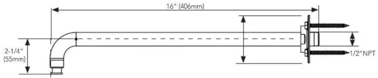 TOTO TS110MW16 - ROUGH-IN DIMENSIONS / DIMENSIONES PRELIMINARES / DIMENSIONS BRUTES - 1