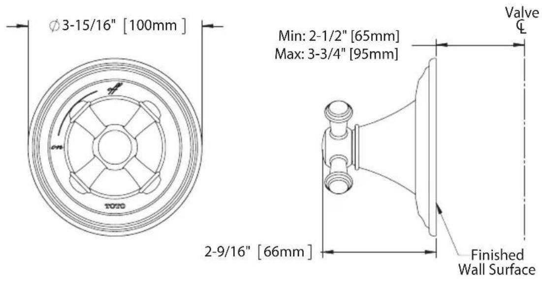 TOTO Silas TS210C - ROUGH-IN DIMENSIONS / DIMENSIONES PRELIMINARES / DIMENSIONS BRUTES - 1