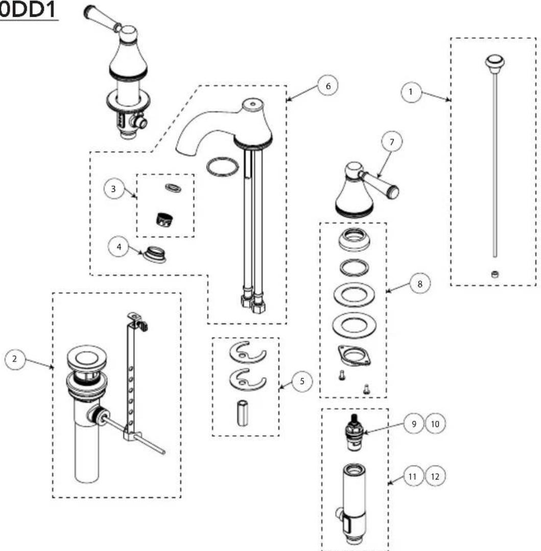 TOTO Vivian TL220DD1 - SPARE PARTS / PIEZAS DE REPUESTO / PIÈCES DE RECHANGE - 1