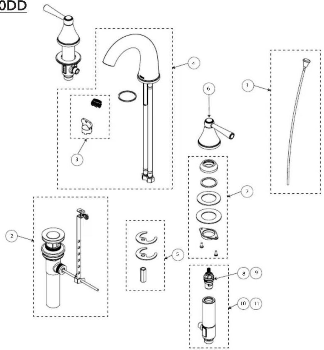 TOTO Vivian TL220DD1 - SPARE PARTS / PIEZAS DE REPUESTO / PIÈCES DE RECHANGE - 1