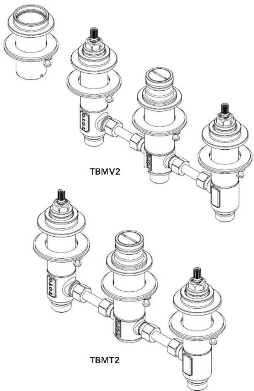 TOTO TBMV2 - Valve pour Robinet Mélangeur de Baigmoire - 1