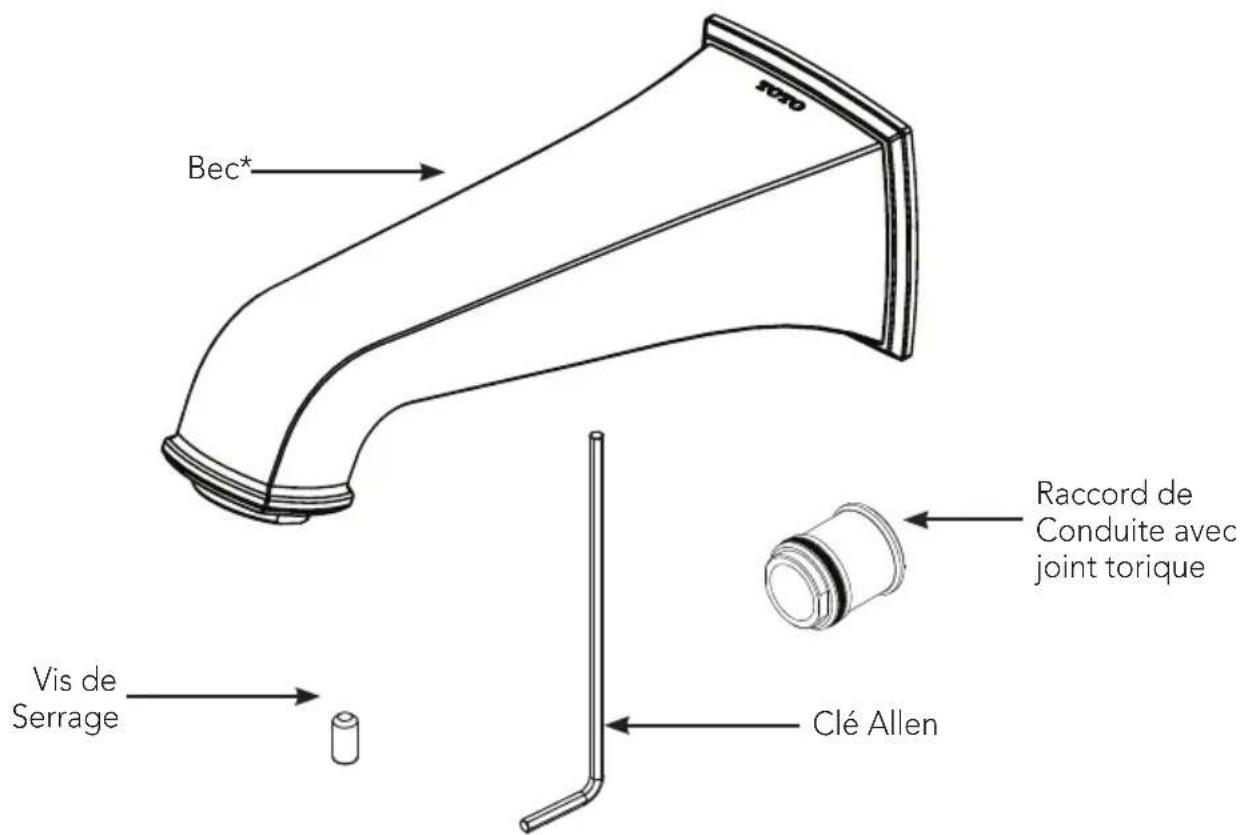 TOTO Connelly TS221E - PIÈCES INCLUDES - 1