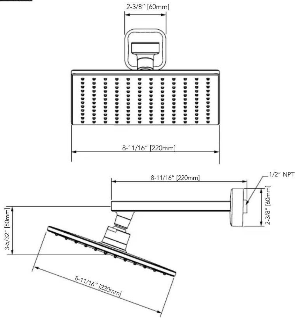 TOTO Upton TS630AR - ROUGH-IN DIMENSIONS / DIMENSIONES PRELIMINARES / DIMENSIONS BRUTES - 2