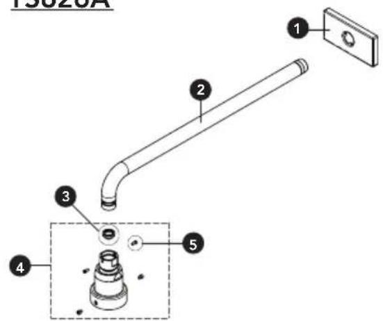 TOTO Upton TS630AR - SPARE PARTS / PIEZAS DE REPUESTO / PIÈCES DE RECHANGE - 1
