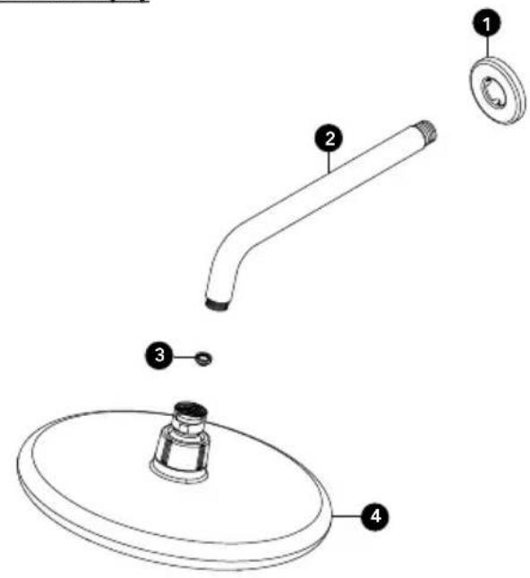 TOTO Upton TS630AR - SPARE PARTS / PIEZAS DE REPUESTO / PIÈCES DE RECHANGE - 1