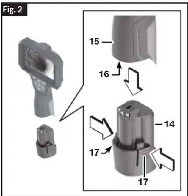 BOSCH GIC-23C Professional - Pour retirer le bloc-piles - 1