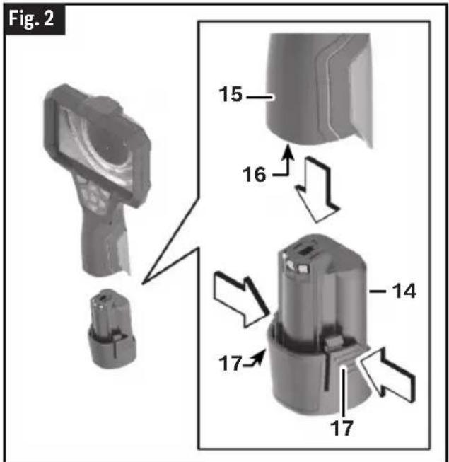 BOSCH GIC5-27 Professional - Pour retirer le bloc-piles - 1
